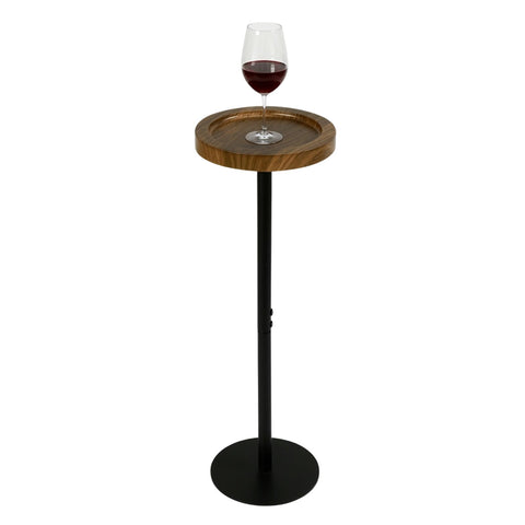 Simcat Small Round Side Table, Drink Table for Small Spaces and Modern Decor (1, Walnut)
