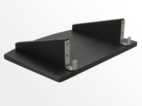 Woodquail Bedside Shelf, Clip on Hanging Shelf, Small Bedside Table, Made of Natural Bamboo (Clips 26mm, Black)