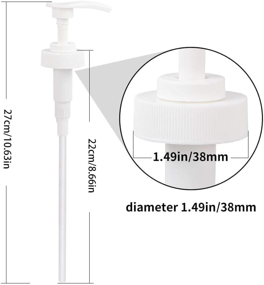 5Pcs 5L Pump Dispenser, 38mm Bottle Pump Dispenser with Tube