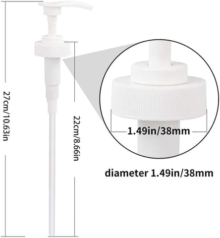 5Pcs 5L Pump Dispenser, 38mm Bottle Pump Dispenser with Tube