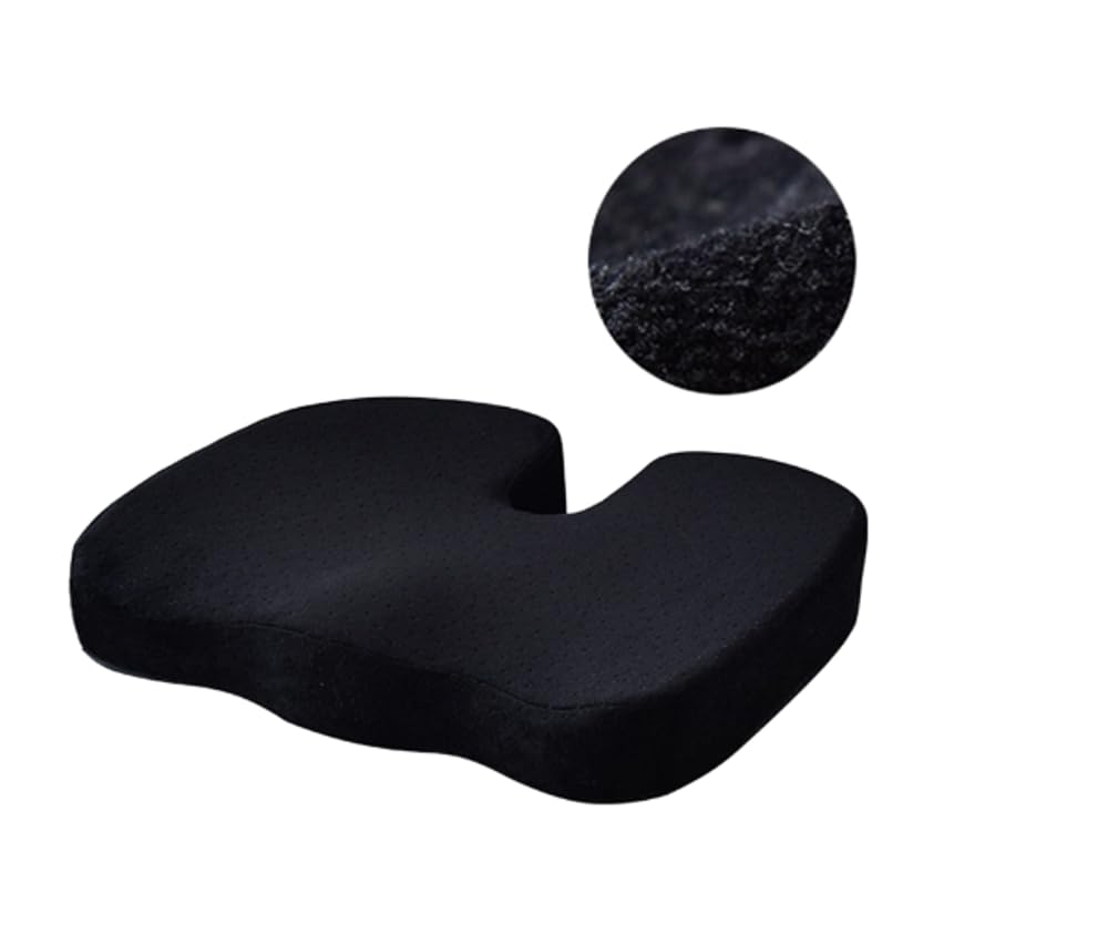 Seat Cushion, Hip Support, Heat Sensitive & Durable Memory Foam Sitting zipper Desk Chair Cushion for Office