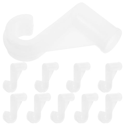 Outanaya 10 pack Wardrobe Hook Clothes Rod Bracket Support Closet Rod Holder Hooks Wardrobe Rail Support for Hanging Clothes Bedroom Hook Space