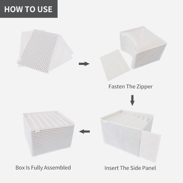 Unique Impression Set of 2 Large Wardrobe Storage Organiser For Jeans, Jumpers, Shirts, Sweaters, Trousers, Pants, Leggings, Joggers
