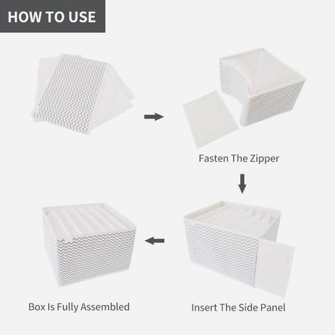 Unique Impression Set of 2 Large Wardrobe Storage Organiser For Jeans, Jumpers, Shirts, Sweaters, Trousers, Pants, Leggings, Joggers