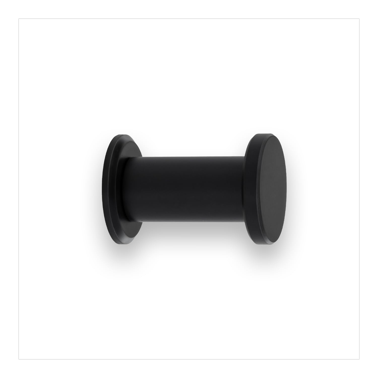 EVI Herrajes Bathroom Hanger | Stainless Steel Wall Hanger | Black Lacquered | for Hanging Clothes, Coats or Towels| Towel Rack with Invisible Screw