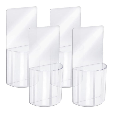 4 PCS Remote Control Holder, Wall Mounted, No Drilling, for Bedroom Table