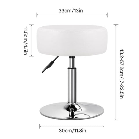 WKWKER Adjustable Vanity Stool for Makeup Room Swivel Makeup Stool Small Round Ottoman for Living Room Makeup Chair for Bedroom SPA Salon Studio