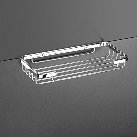 TATAY - Krom rectangular bath & shower basket with front opening. Stainless steel and brass.