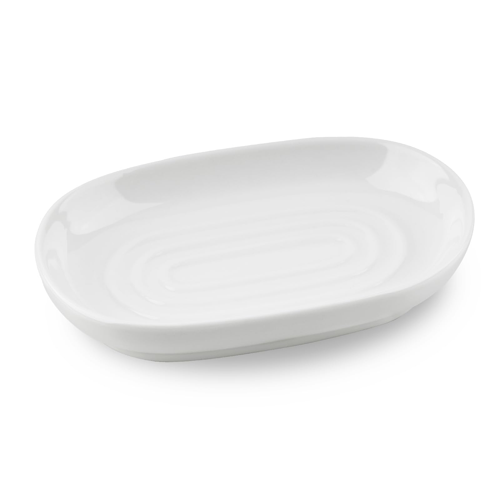 YoHyien Ceramic Soap Dish, Anti-Slip Marble Soap Dish for Bathroom, Soap Tray Dish, Soap Holder for Shower, Kitchen, and Sink