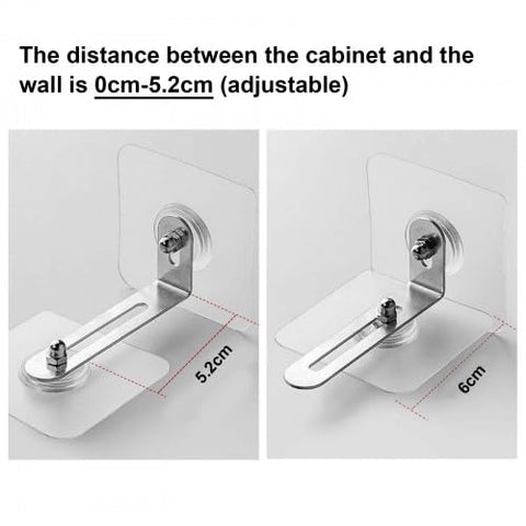 Furniture Wall Anchors, Anti Tip Wall Anchor, Furniture Wall Fixing Adhesive, 4 PCS Cabinet Anti Tip Kit, No Screw Wall Fasteners for Cabinet