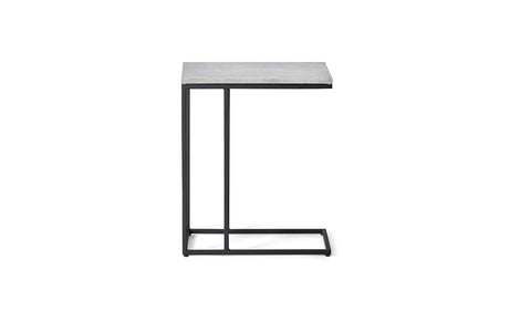 Julian Bowen Staten Drinks Table, Concrete Effect/Black