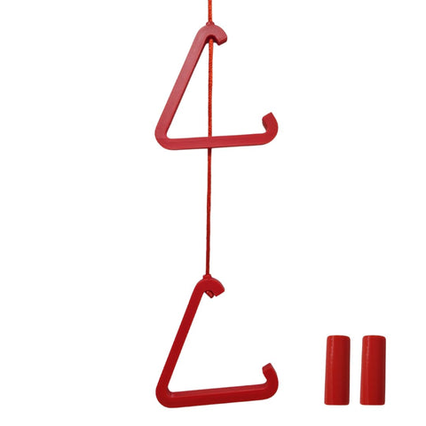 315 Supplies Red Triangle Emergency Alarm Pull Cord for Accessible Bathrooms Disabled Toilet - 2 Hook Set, 3m Cord Length Easy-Fit Adjustable Cord
