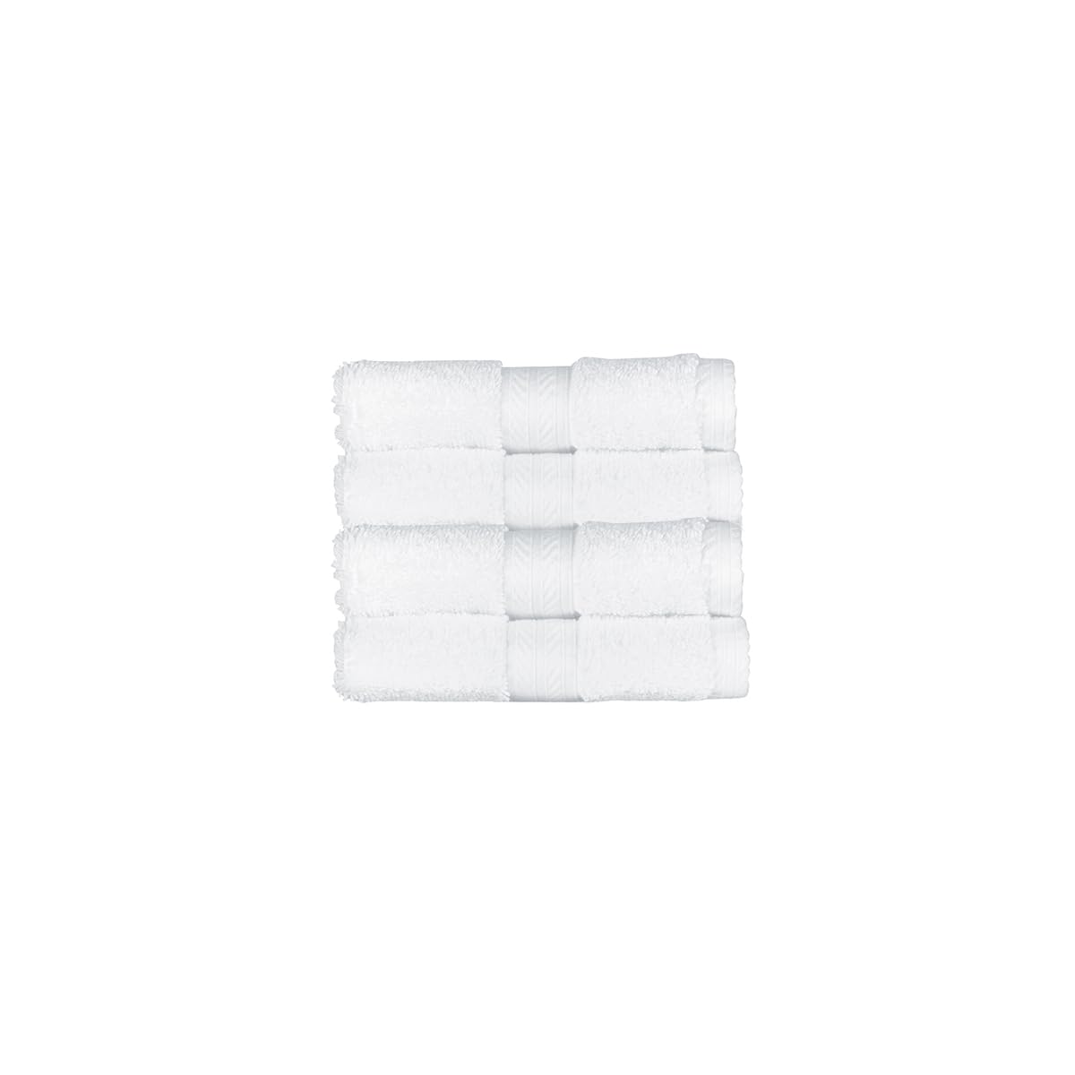 Christy Renaissance 4 Face Cloths Set | White | 100% Egyptian Cotton | Luxuriously Soft and Super Absorbent | 675 GSM | 4 Wash Cloth Flannels