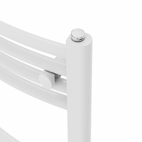 Warmehaus Curved Heated Towel Rail Radiator Ladder White 1400x500mm