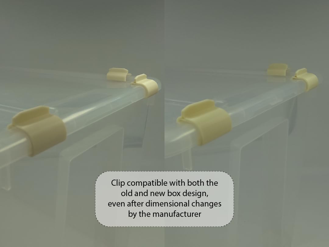 Sealing Clips for IKEA Samla Box Boxes Rounded Compatible with Ikea Samla Clips ... (Pack of 12, 5L/11L/22L)