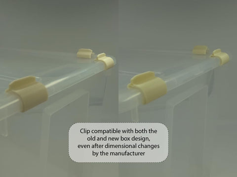 Locking Clips for IKEA Samla Box Boxes Rounded Compatible with Ikea-Samla Clips ... (4 Pieces, 5L/11L/22L)