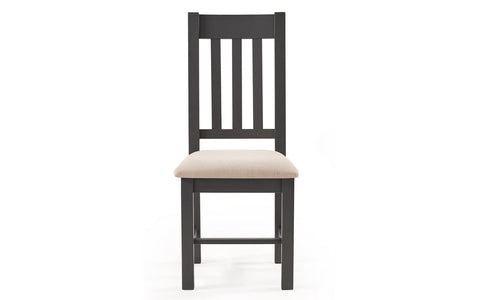Julian Bowen Bordeaux Dining Chairs, Set of 2, Grey - H105 x W47 x D54cm