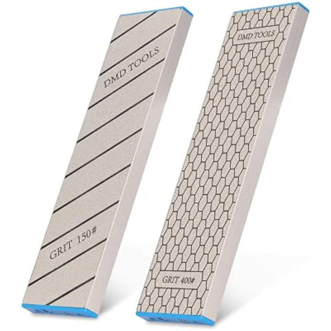 Double-Sided Diamond Sharpening Stone | Delux Diamond Whetstone | Professional Bench Stone | Knife Chisel Honing Stone| 10 Inch | (150/400#) | Durable Quality and Exquisite Design - 1pcs