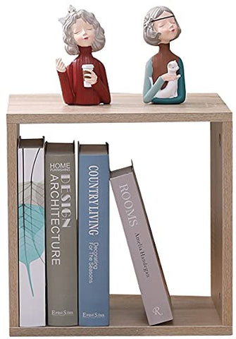 ETNIC ART Cube Furniture Storage Bookcase Shelf Oak 35 x 30 x 35 cm MDF Wood Shelf Office Design Entrance Living Room Cube Storage Cube Storage Cubes