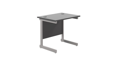 Office Hippo Heavy Duty Rectangular Cantilever Desk, Home Office Table With Integrated Cable Ports, PC Desk for Work or Home, 5 Yr Warranty