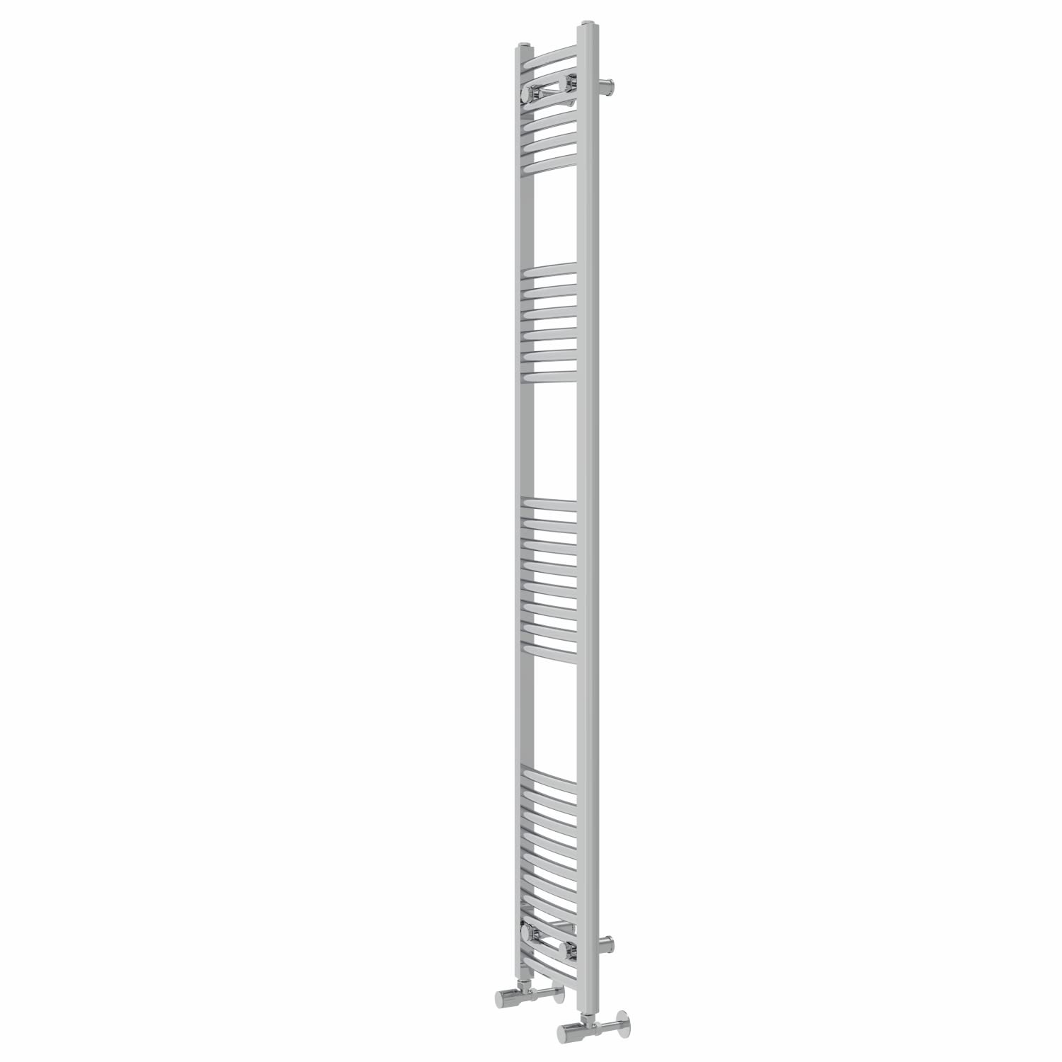 Warmehaus Curved Heated Towel Rail Radiator Ladder Chrome 1800x300mm
