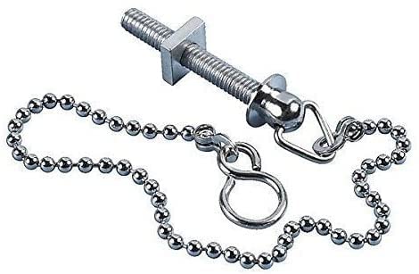E2trade Replacement Chrome 18" Sink Basin Bath Ball Plug Chain and Stay S Hook Ends