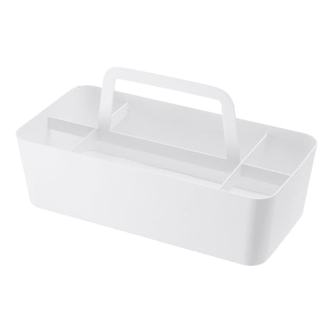 YAMAZAKI 2725 TOWER Tool Box, white, Steel/Silicone, Minimalist, 30 x 15 x 15 cm