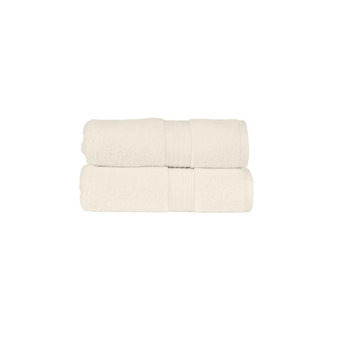 Christy Supreme Hygro 2 Hand Towels Set | Almond | 100% Luxury Supima Cotton | Ultra Soft | Super Absorbent | 650GSM | Plush and Long Lasting
