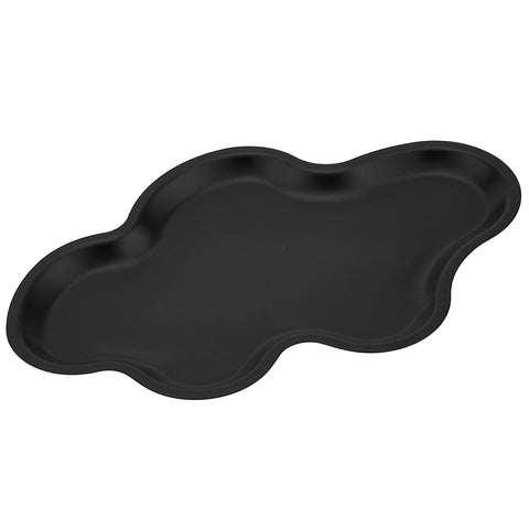 Cloud Trays Decorative, Black Trinket Serving Tray Stainless Steel, Candle Plates, Bathroom Vanity Tray Elegant