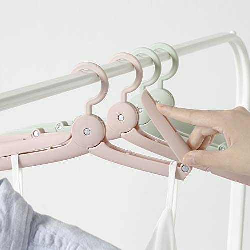 4Pcs Folding Coat Hanger Plastic,Portable Travel Clothes Hanger,Outdoor Windproof Skirt Hangers
