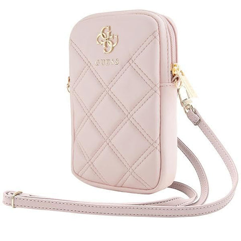 CG MOBILE Guess Mobile Phone Case GUWBZPSQSSGP Pink Zip Quilted 4G