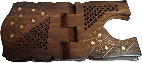 Garden Of Arts Wooden Handmade Quran Geeta Bible Holder Support Stand Reading Book Holder Display Folding Religious Prayer Stand Wooden Holy Book