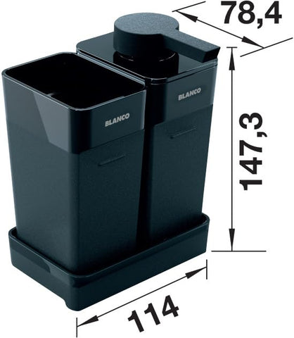 BLANCO Worktop Organizer soap dispenser | For kitchen sinks | 200 ml capacity | Washing-up liquid, soap, cleaning agents