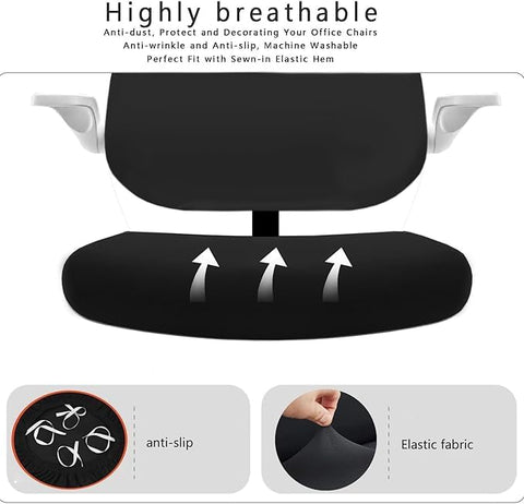 DHXYZZB Office Chair Cover 2 Piece Protective Stretchable Chair Seat Covers Stretch Chair Slipcover