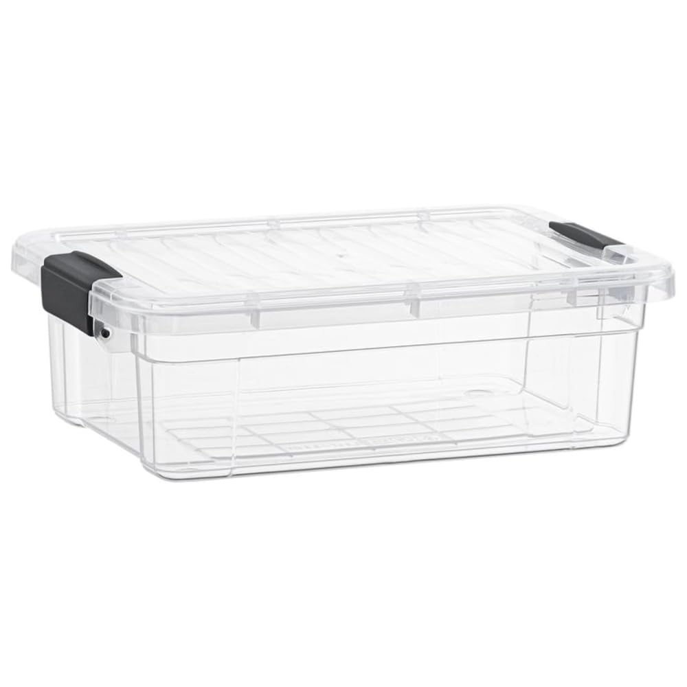 Superio Clear Storage Box with Lid, 16 Quart Plastic Container Bins for Organizing, Stackable Crates, BPA Free, Non Toxic, Odor Free