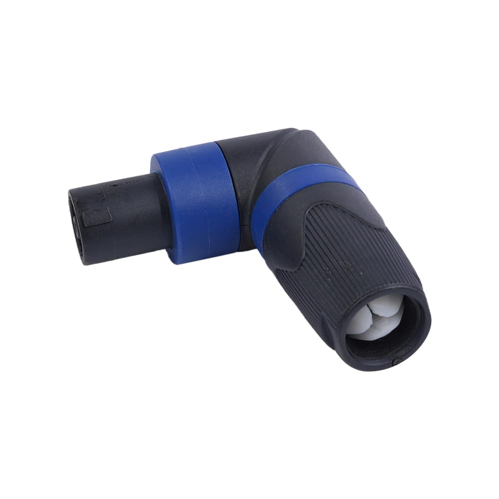 VOANZO 90° Angle NL4FC Speakon Au-dio Connector, 4 Pin Right Angle Adapter for High Power Speaker, Twist Lock Connector for NL4FC, NL4FX, NLT4X