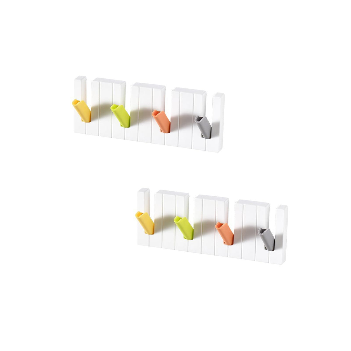 Kaizuca 2 Pack Self-Adhesive Coat Hooks, Creative Wall Hooks, Multi-Purpose Sticky Hooks for Bathroom, Wardrobe, Kitchen and Daily Essentials
