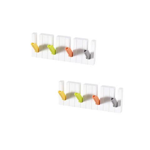 Kaizuca 2 Pack Self-Adhesive Coat Hooks, Creative Wall Hooks, Multi-Purpose Sticky Hooks for Bathroom, Wardrobe, Kitchen and Daily Essentials