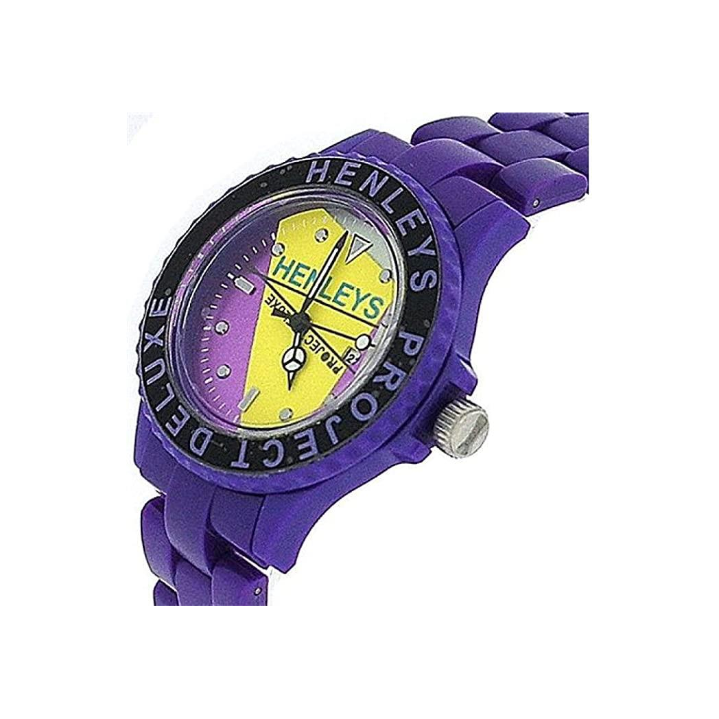 Henleys Project Deluxe Women's Set of 2 Funky Plastic Watch Purple-White SUMMERTWIN CLEARANCE NEEDS RE-BATTERY
