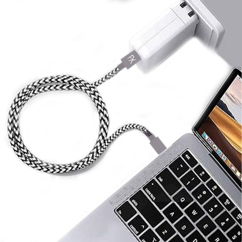 Aquarius Nylon USB Zebra Designed Wire Braided Charging Phone Cable, 1 Meter