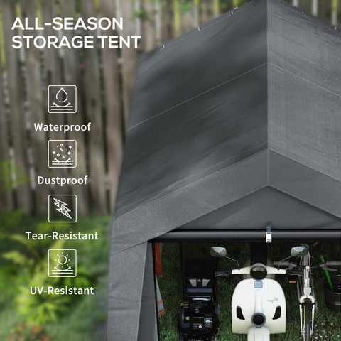 Outsunny 3 x 3(m) Garden Storage Shed, Waterproof and Heavy Duty Portable Shed