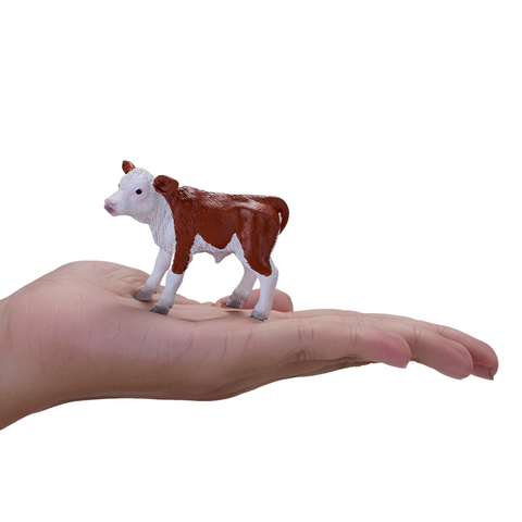 Hereford Calf Toy  Farm Animal Figurine