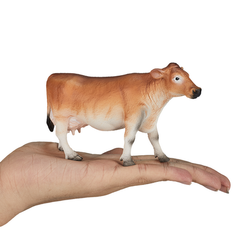 Jersey Cow Toy  Realistic Farm Animal Figurine