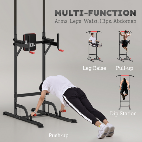 Power Tower Station Pull Up Bar for Home Gym Workout Equipment HOMCOM