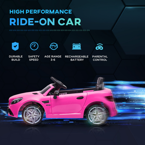 Benz 12V Kids Electric Ride On Car W/ Remote Control Music Pink