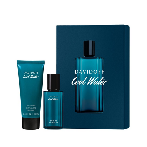 Davidoff Cool Water Gift Set (Eau De Toilette 40ml  Shower Gel 75ml)