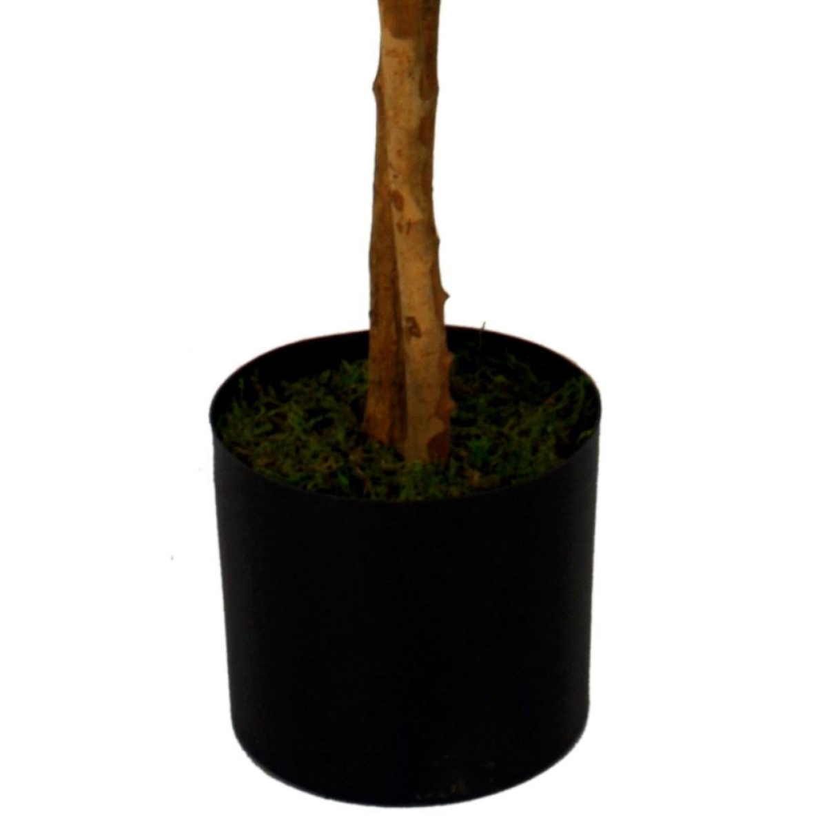 130cm Luxury Artificial Wisteria Tree White Flowers - Premium Range Gold Metal Planter