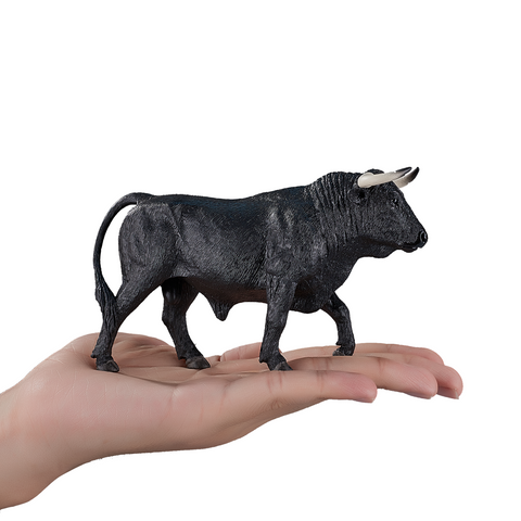 Spanish Bull Toy Figure  Realistic Farm Animal Model