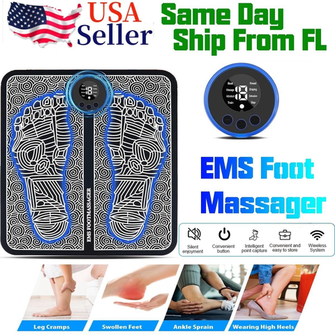 Electric Foot Massager Pad Blood Circulation Muscle Stimulator Mat 19 Levels and 8 Modes-Massage Mat (US Logistics For USPS/DHL/Fedex/UPS. No designated logistics accepted，TK/TMEU only For self-pickup）