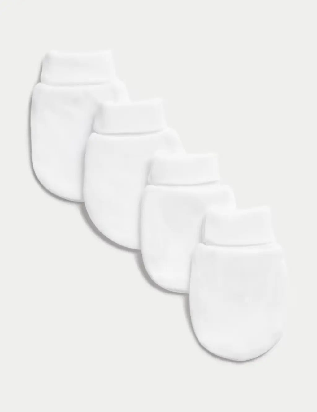 M&S 4pk Pure Cotton Mittens (0-1 Yrs)